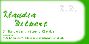 klaudia wilpert business card